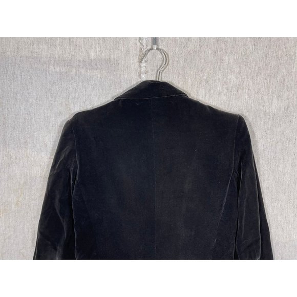 Vintage 70s 80s Necessary Objects Black Velvet Double Breasted Coat - Picture 6 of 7